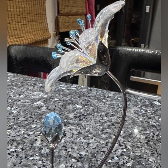 💎Vintage Rare Swarovski Dellaria Aquamarine Crystal Flower💎 - Picture 15 of 15